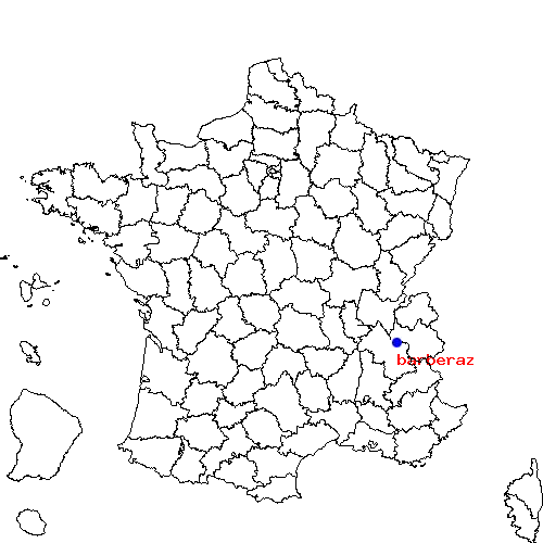 localisation sur le carte de barberaz 