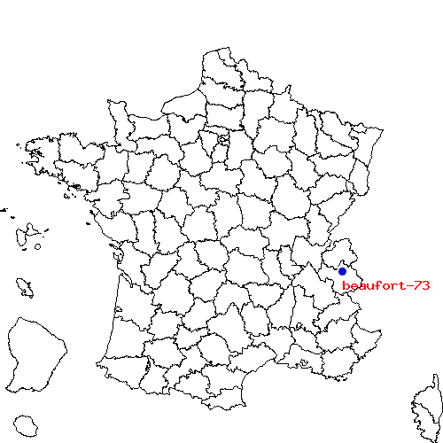 localisation sur le carte de beaufort-73 