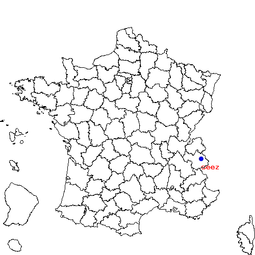 localisation sur le carte de seez 