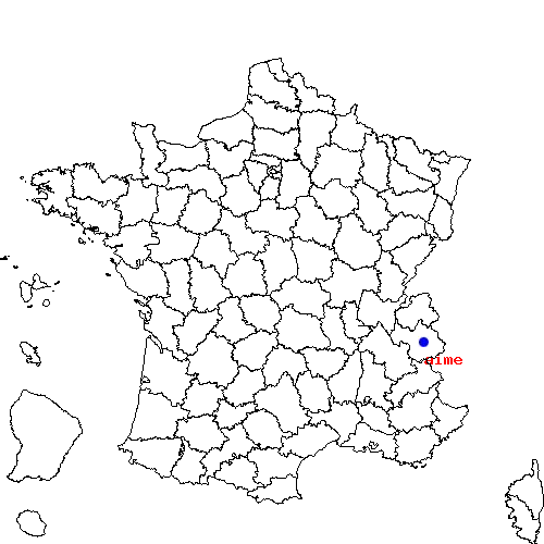 localisation sur le carte de aime 