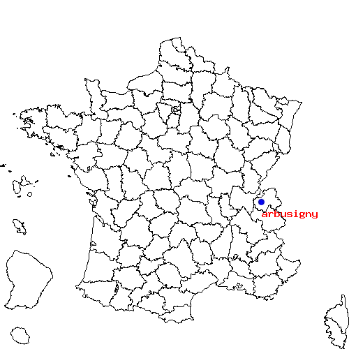localisation sur le carte de arbusigny 