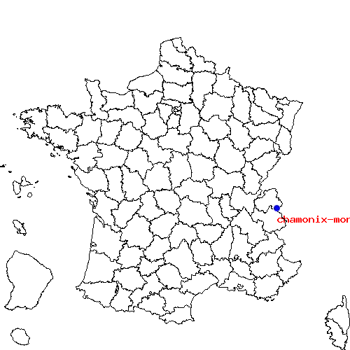 localisation sur le carte de chamonix-mont-blanc 