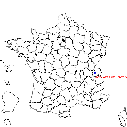 localisation sur le carte de monnetier-mornex 