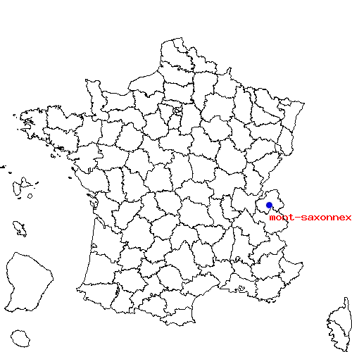 localisation sur le carte de mont-saxonnex 
