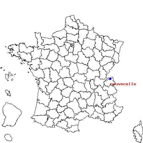 localisation sur le carte de neuvecelle 