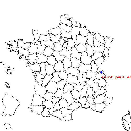localisation sur le carte de saint-paul-en-chablais 