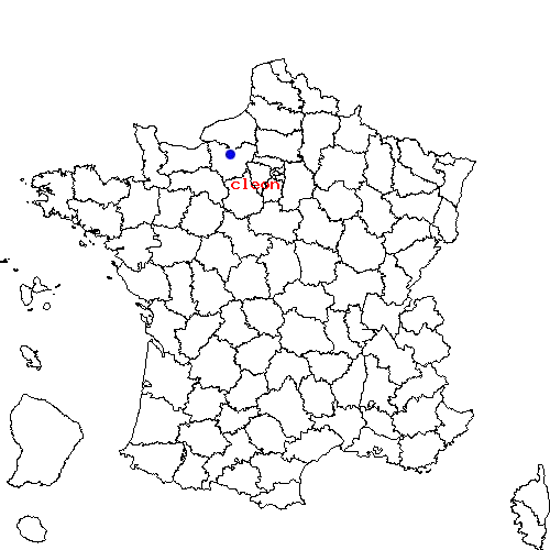 localisation sur le carte de cleon 