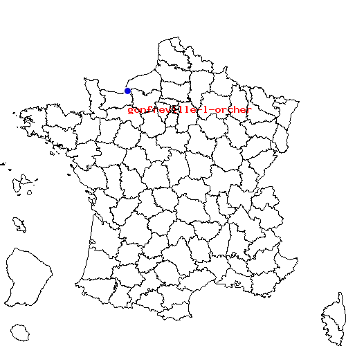 localisation sur le carte de gonfreville-l-orcher 