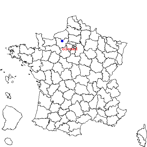 localisation sur le carte de oissel 