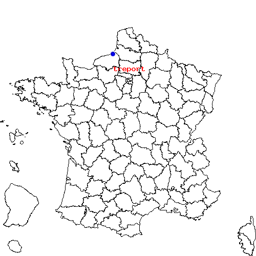 localisation sur le carte de treport 