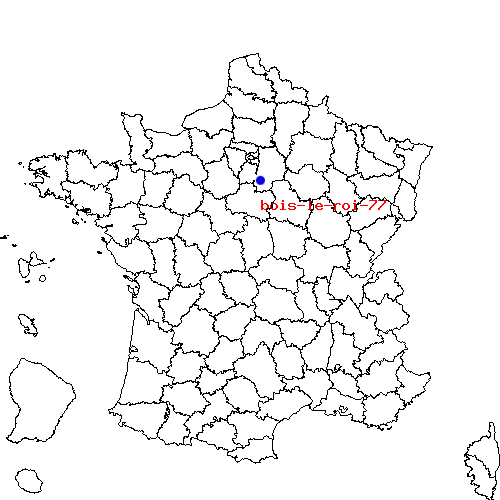localisation sur le carte de bois-le-roi-77 