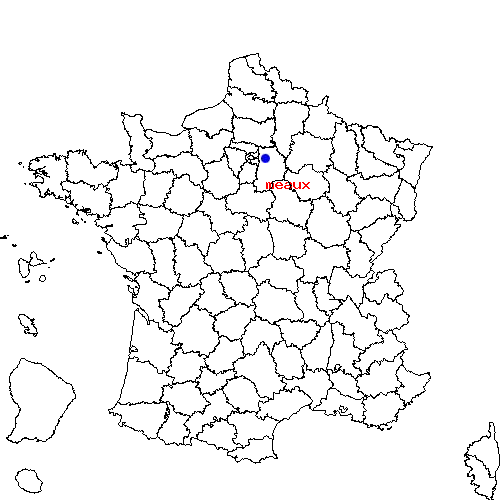 localisation sur le carte de meaux 