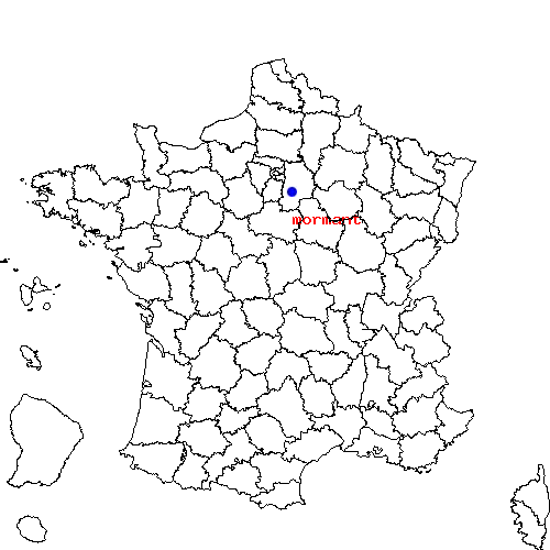 localisation sur le carte de mormant 