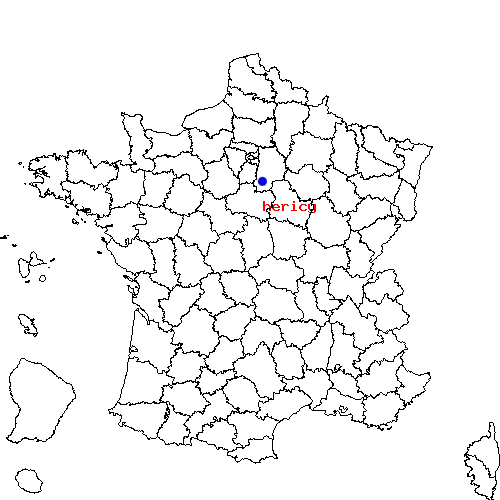 localisation sur le carte de hericy 