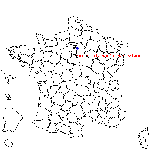 localisation sur le carte de saint-thibault-des-vignes 