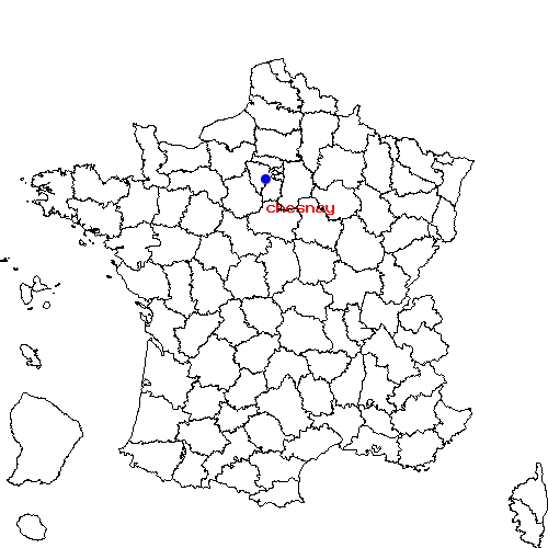 localisation sur le carte de chesnay 