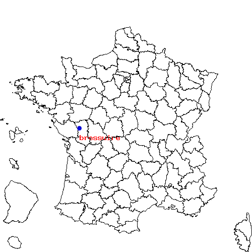 localisation sur le carte de bressuire 