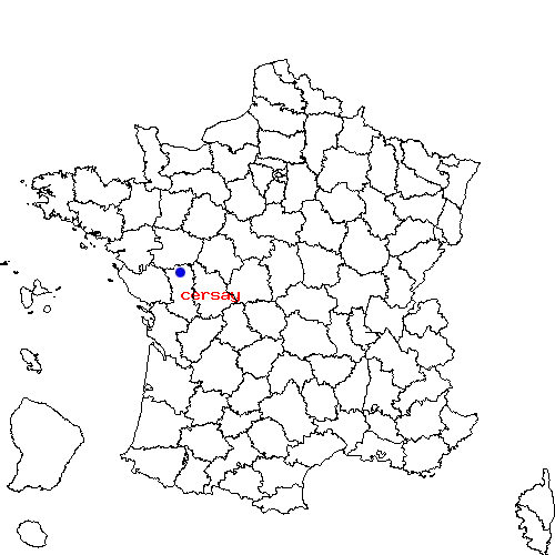 localisation sur le carte de cersay 