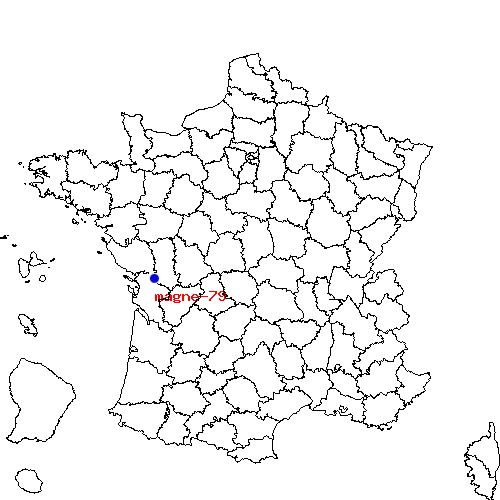 localisation sur le carte de magne-79 