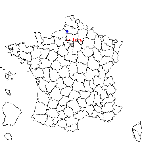 localisation sur le carte de allery 
