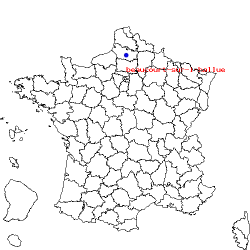 localisation sur le carte de beaucourt-sur-l-hallue 