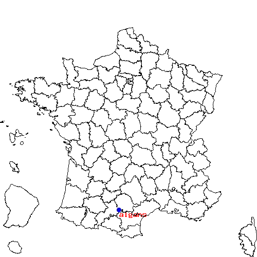 localisation sur le carte de algans 
