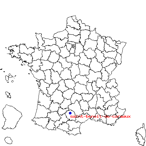 localisation sur le carte de saint-benoit-de-carmaux 