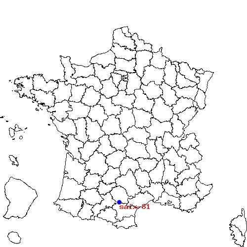 localisation sur le carte de saix-81 