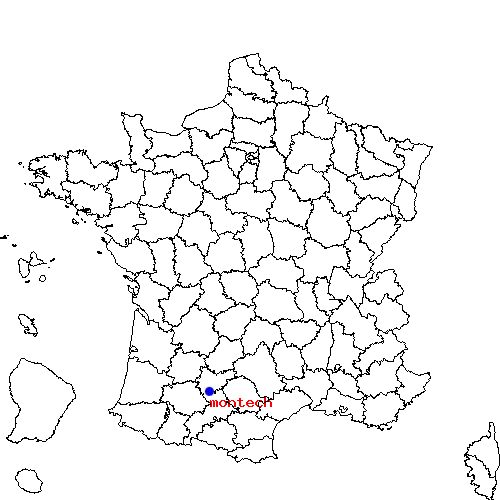 localisation sur le carte de montech 