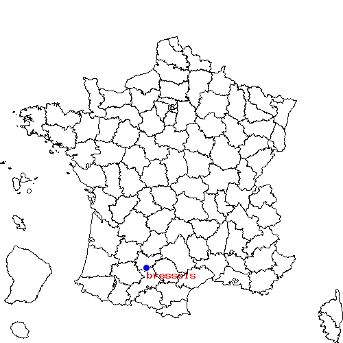 localisation sur le carte de bressols 