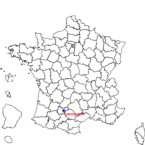 localisation sur le carte de caussade 