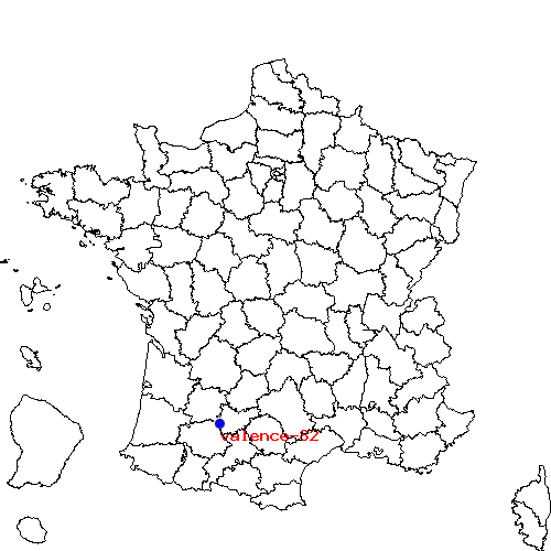 localisation sur le carte de valence-82 
