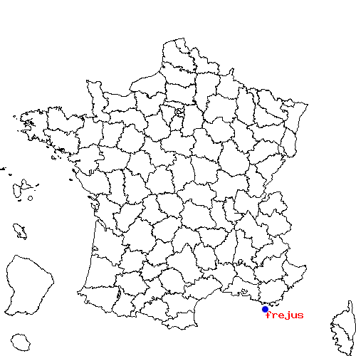 localisation sur le carte de frejus 