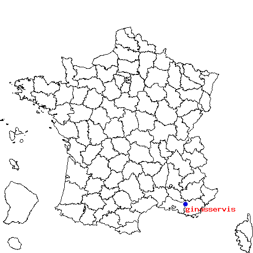 localisation sur le carte de ginasservis 