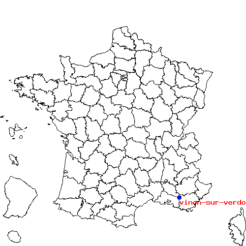localisation sur le carte de vinon-sur-verdon 