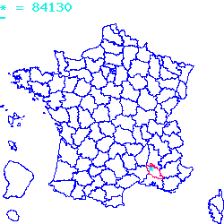 localisation sur le carte de Le Pontet 84130