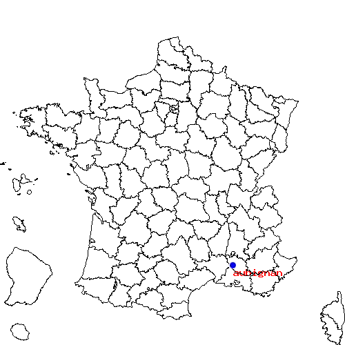 localisation sur le carte de aubignan 