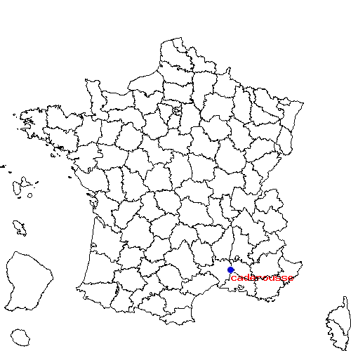 localisation sur le carte de caderousse 