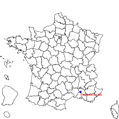 localisation sur le carte de carpentras 