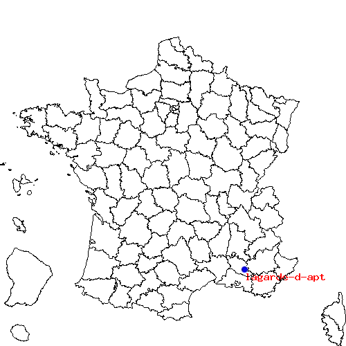 localisation sur le carte de lagarde-d-apt 