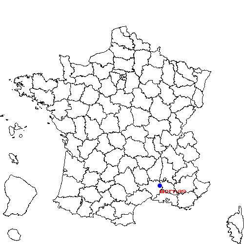 localisation sur le carte de mornas 