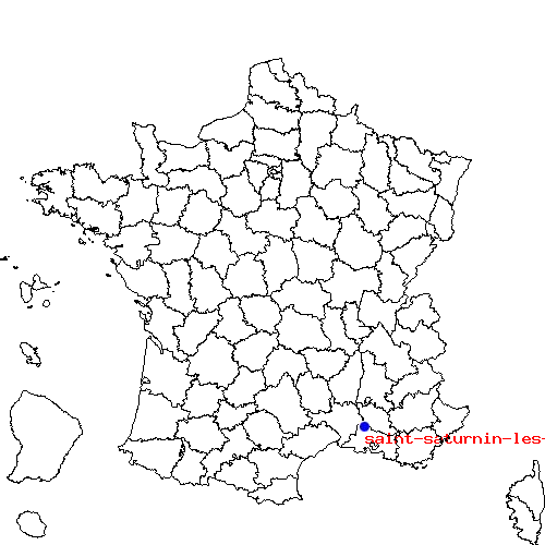 localisation sur le carte de saint-saturnin-les-avignon 