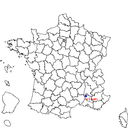 localisation sur le carte de visan 