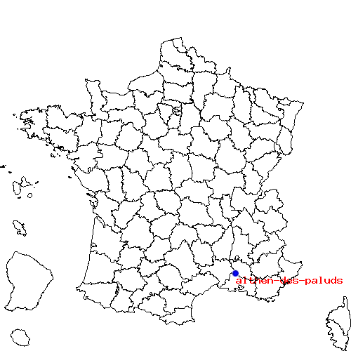 localisation sur le carte de althen-des-paluds 