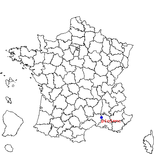 localisation sur le carte de piolenc 