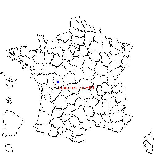localisation sur le carte de buxerolles-86 