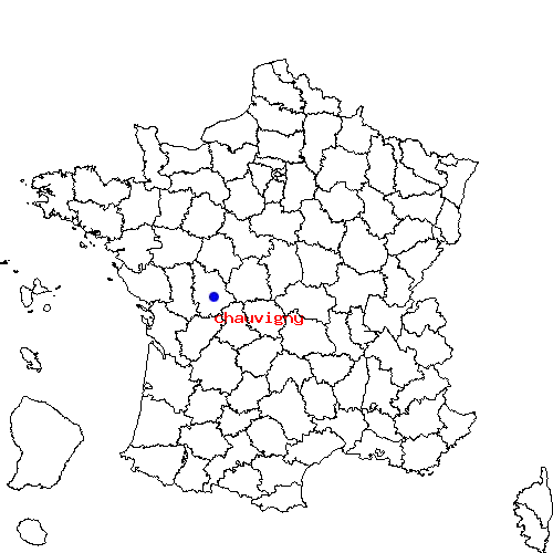 localisation sur le carte de chauvigny 