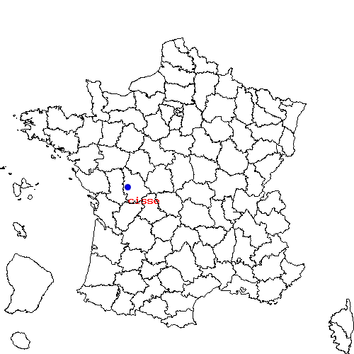 localisation sur le carte de cisse 