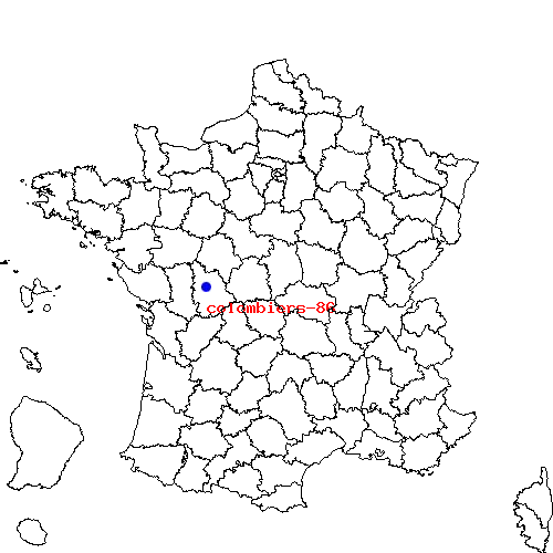 localisation sur le carte de colombiers-86 