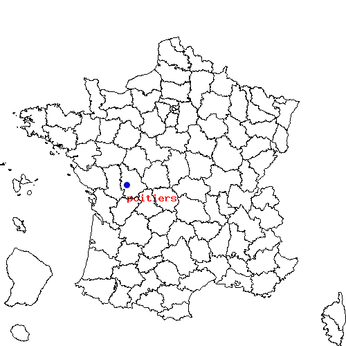 localisation sur le carte de poitiers 